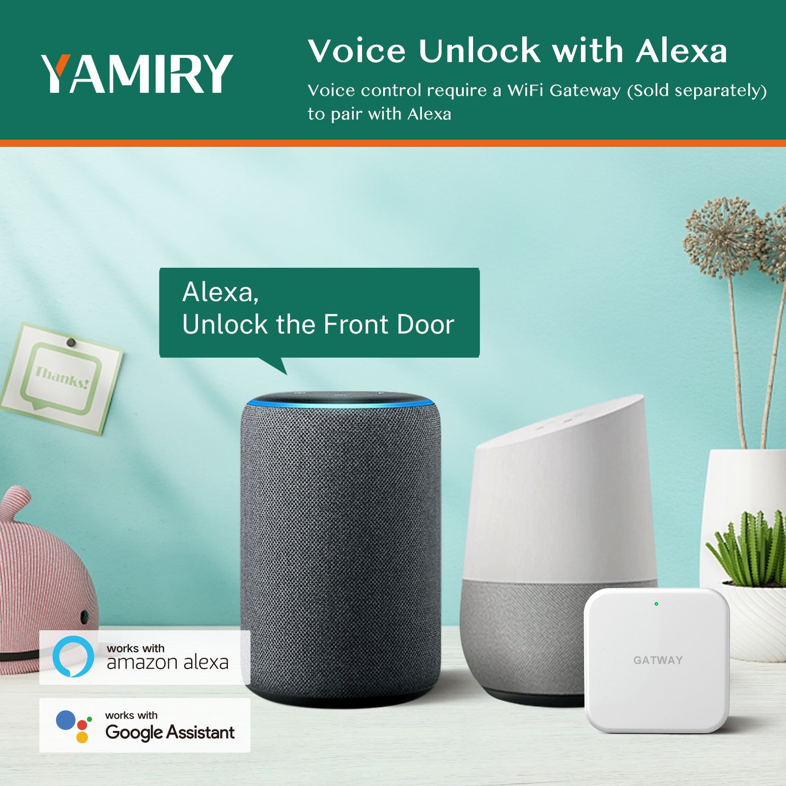 YAMIRY Smart Handle Lock H1B Black