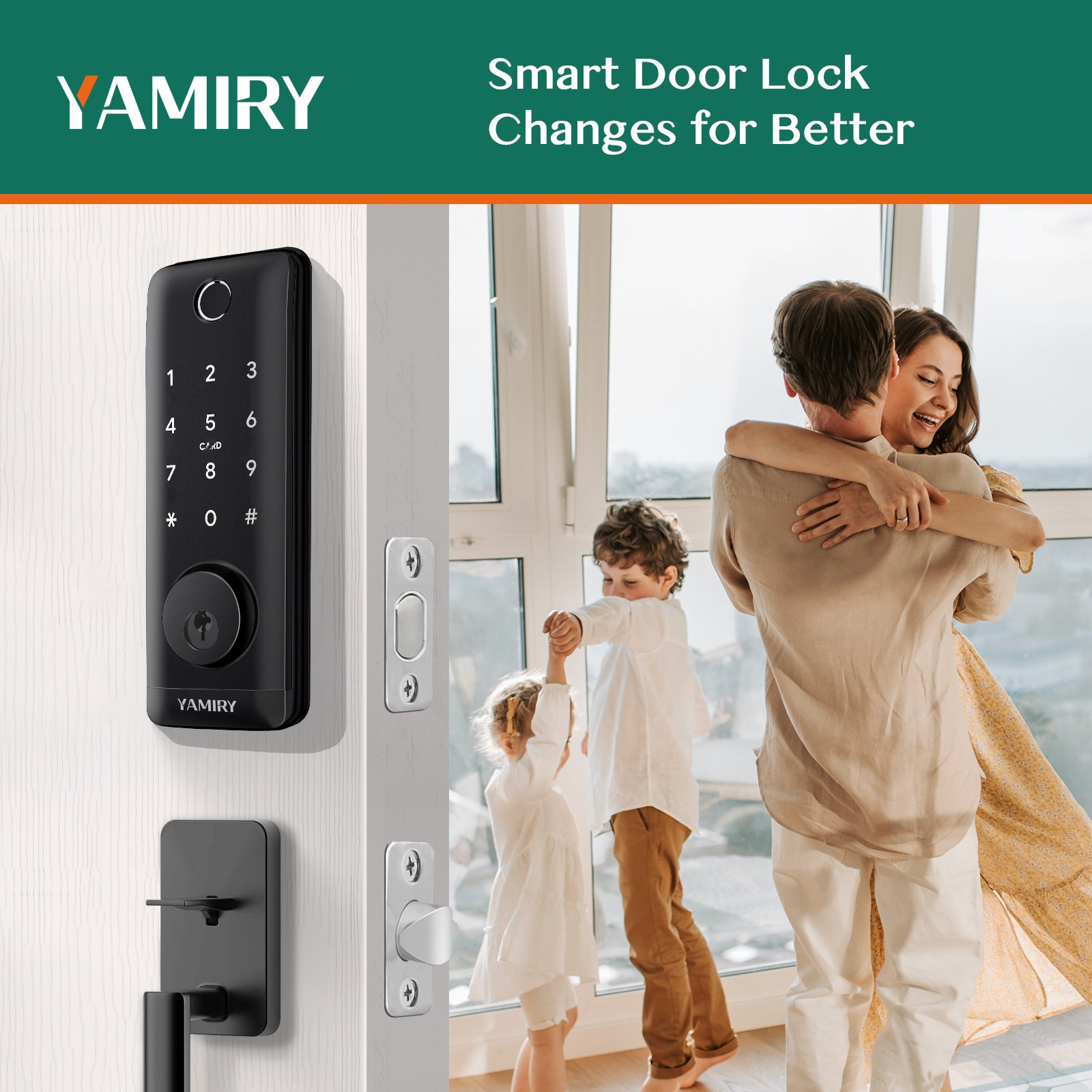 YAMIRY Smart Deadbolt Door Lock T1B