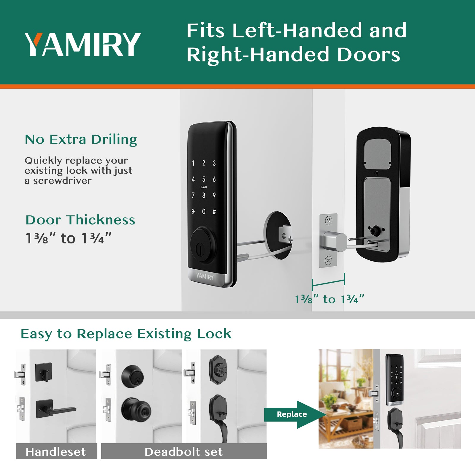 Yamiry Smart Deadbolt Lock T1A